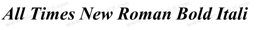 All Times New Roman Bold Italic字体转换
